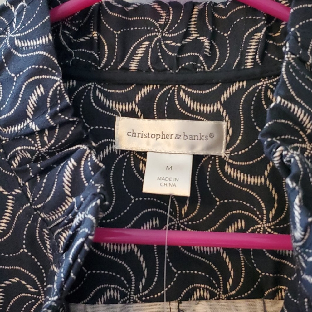 Christopher & Banks navy jacket - Picture 2 of 3